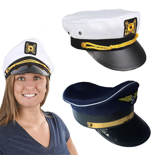 Captain Hat Adult Party Costume Cosplay Skipper Sailor Ship Cap Air force pilots