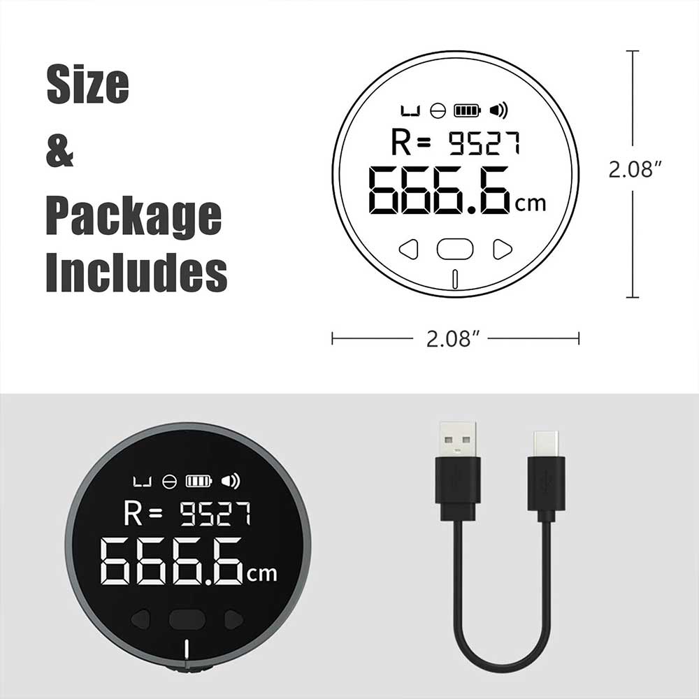 8 in 1 Electronic Tape Measure LCD Digital Ruler Rechargeable Multi-function AUS