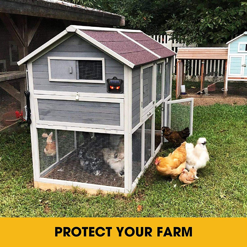 2PCS Ultrasonic Solar Cat Dog Repellent Fox Pest Scarer Deterrent Repeller
