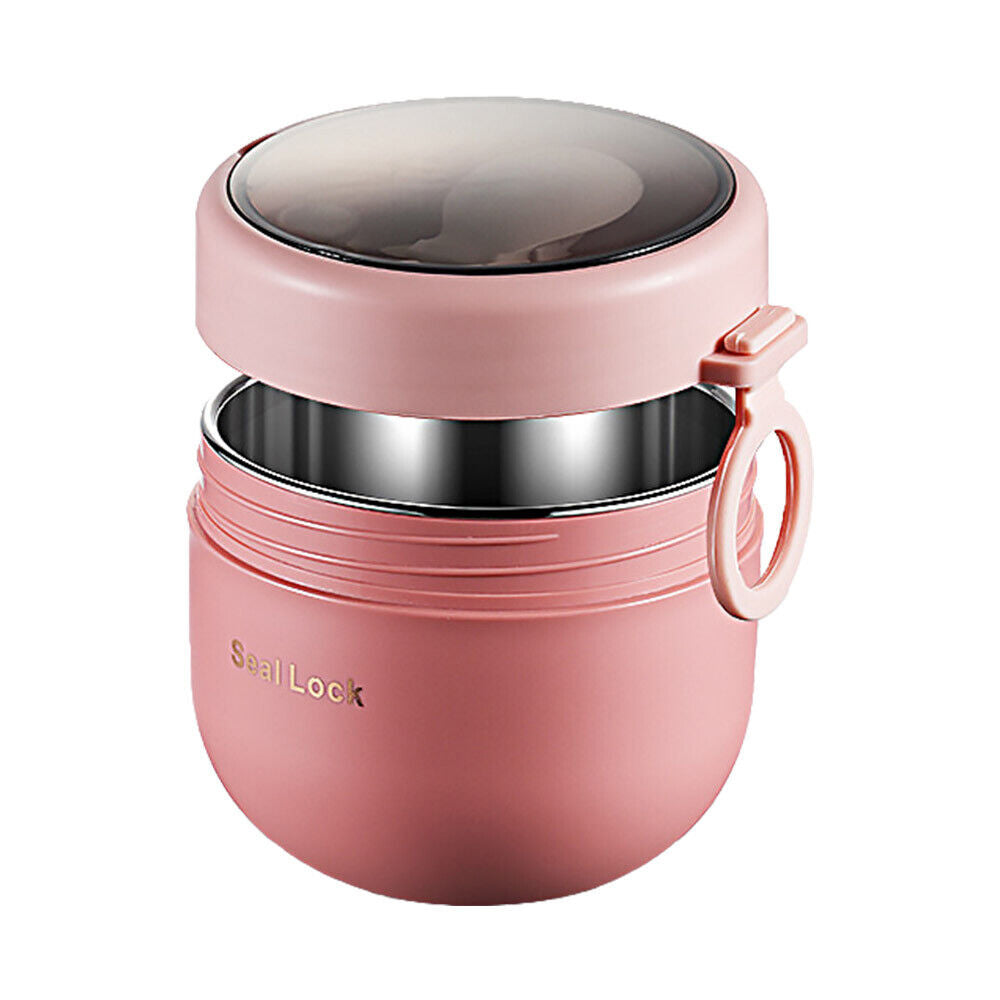 Stainless Steel 600ml Lunch Box Thermos Food Flask Insulated Food Soup Jar