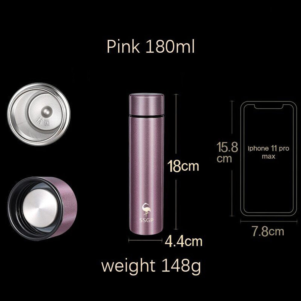 Thermos Water Bottle Mini Coffee Mug Vacuum Insulated for Hot Cold Drinks Office