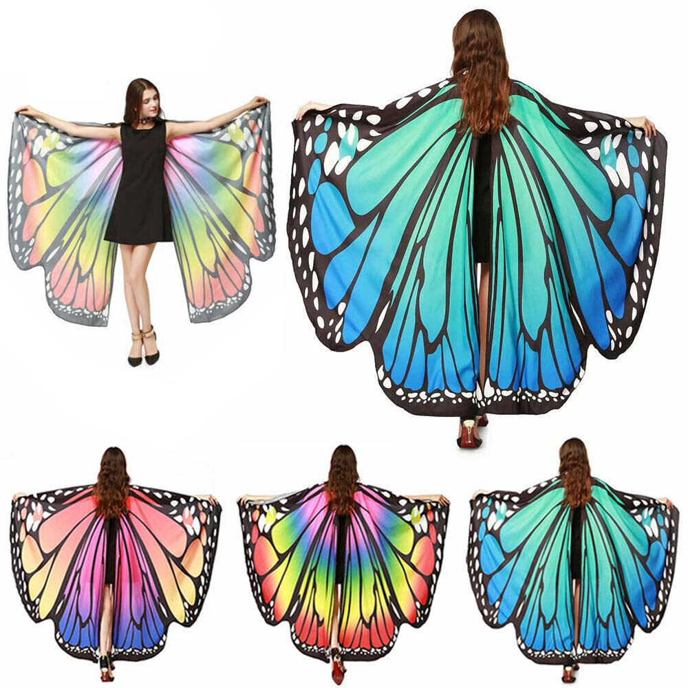 Shawl Butterfly Wings Scarf Halloween Birthday Gift Dress Adult Pretend Cosplay