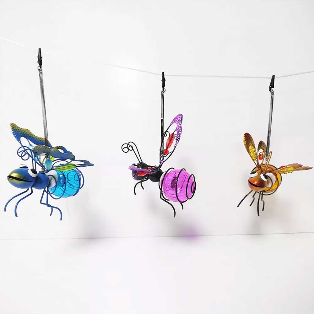 Solar Hanging Bee Light Waterproof Outdoor Hanging Tree Ornament Garden Decor