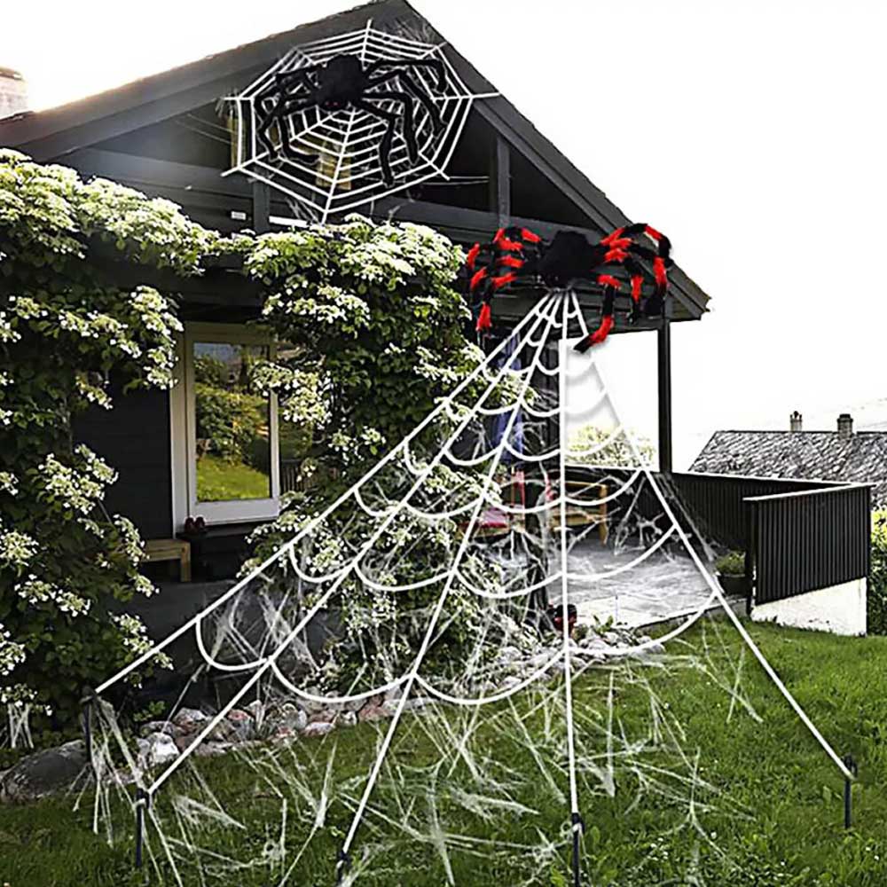 5M Giant Spider Web Halloween Decoration Haunted House Prop Indoor Outdoor Party