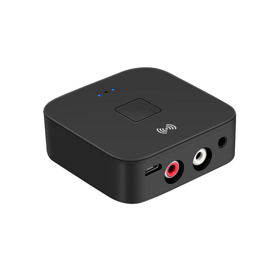 Bluetooth 5.0 Wireless Audio Receiver 3.5MM Jack AUX NFC to 2RCA Music Adapter