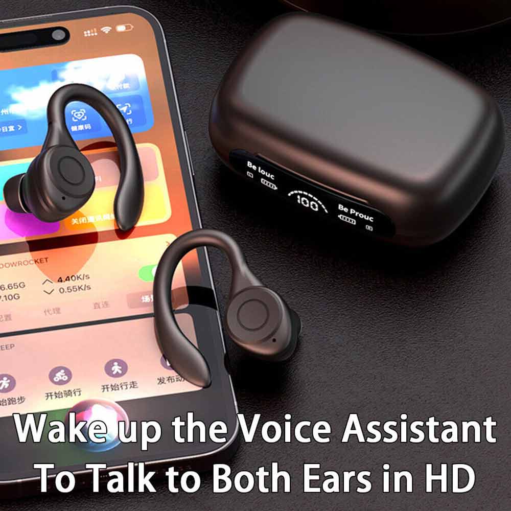 Bluetooth Earphones 5.3 Sport Gym Headphones Earbuds with Mic Sweatproo Wireless
