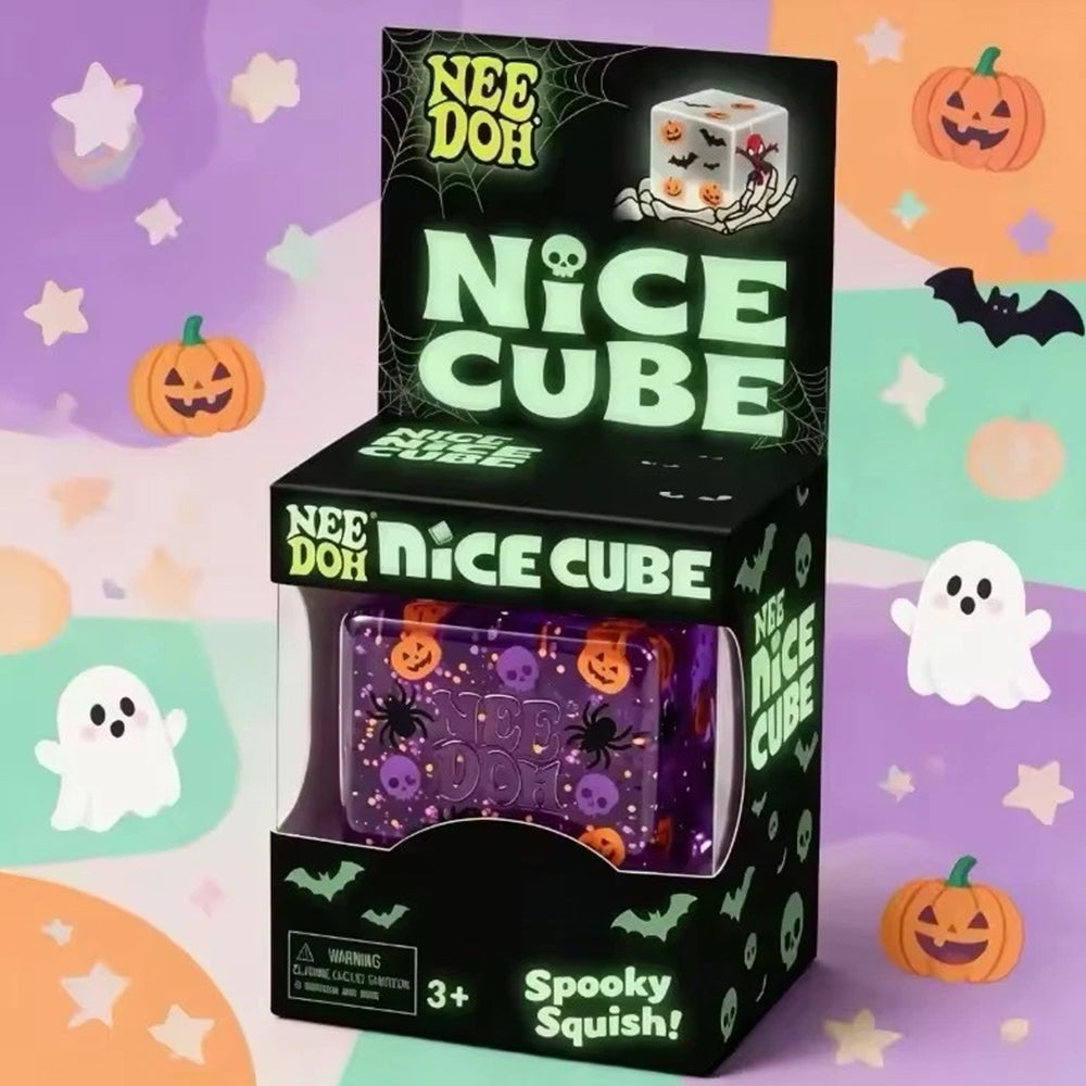 Halloween Squishy Cube Spooky Sensory Toy for Stress Relief