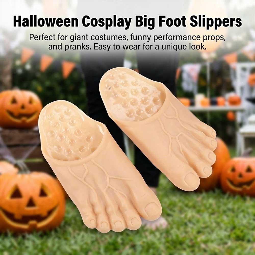 Giant Foot Slippers – Funny Costume Props with Non-Slip Soles for Parties