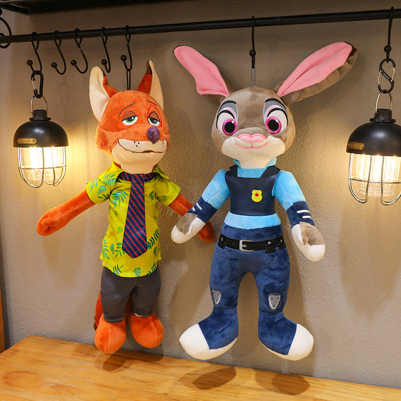 Fox & Rabbit Soft Plush Dolls - Anime Cartoon Stuffed Figure Hugging Toys