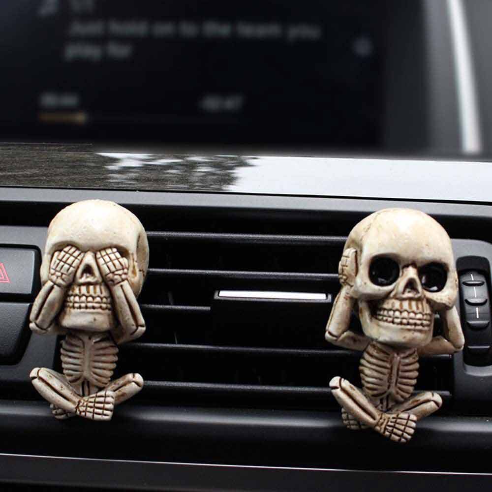 Resin Skull Auto Interior Decor Car Clip Vent Air Freshener Freshner Fragrance