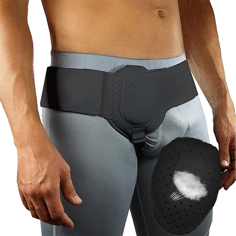 Mens Hernia Support Belt Sports Inguinal Groin Hernia Pain Relief Truss Brace