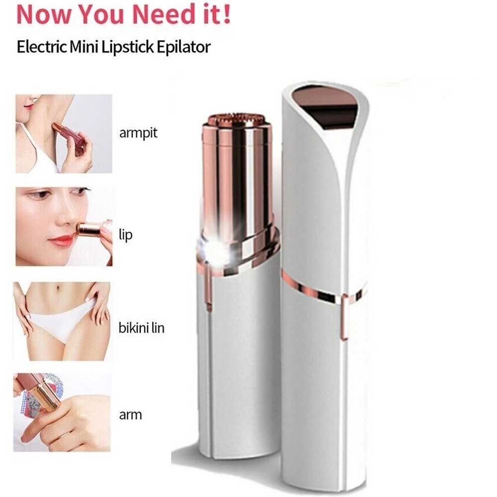 Portable Rechargeable Painless Facial Hair Remover Discreet Pocket Epilator