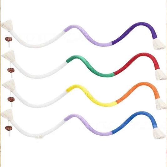 Catnip Rope Plush Cat Chew Toy – Teeth Cleaning Interactive Kitten Teething Play
