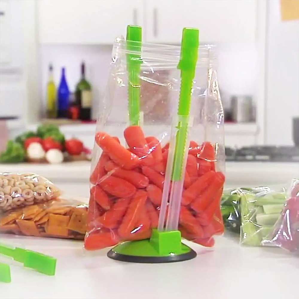 3x Baggy Rack Holder For Food Prep Bag Freezer Bag Ziplock Bag Holder Stand
