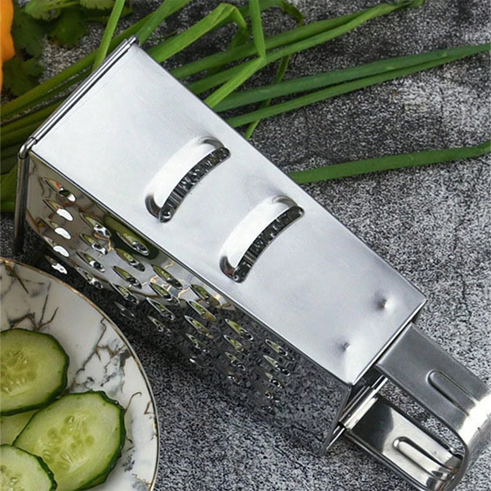 4 Sided Box Cheese Grater Stainless Steel 8 Inch Kitchen Vegetable Slicer Cutter
