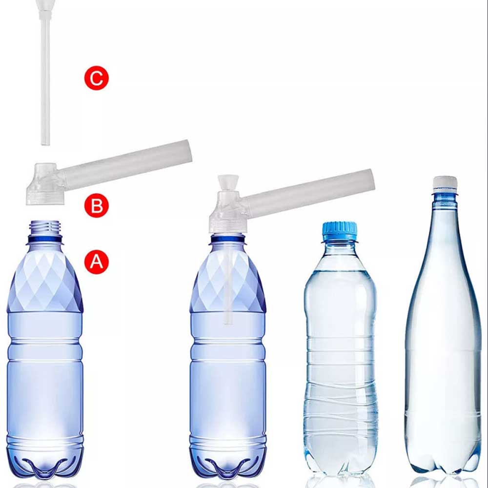 2pcs Portable Pipe Toppuff Bottle Converter Top Puff Reusable crew-On Water Pipe