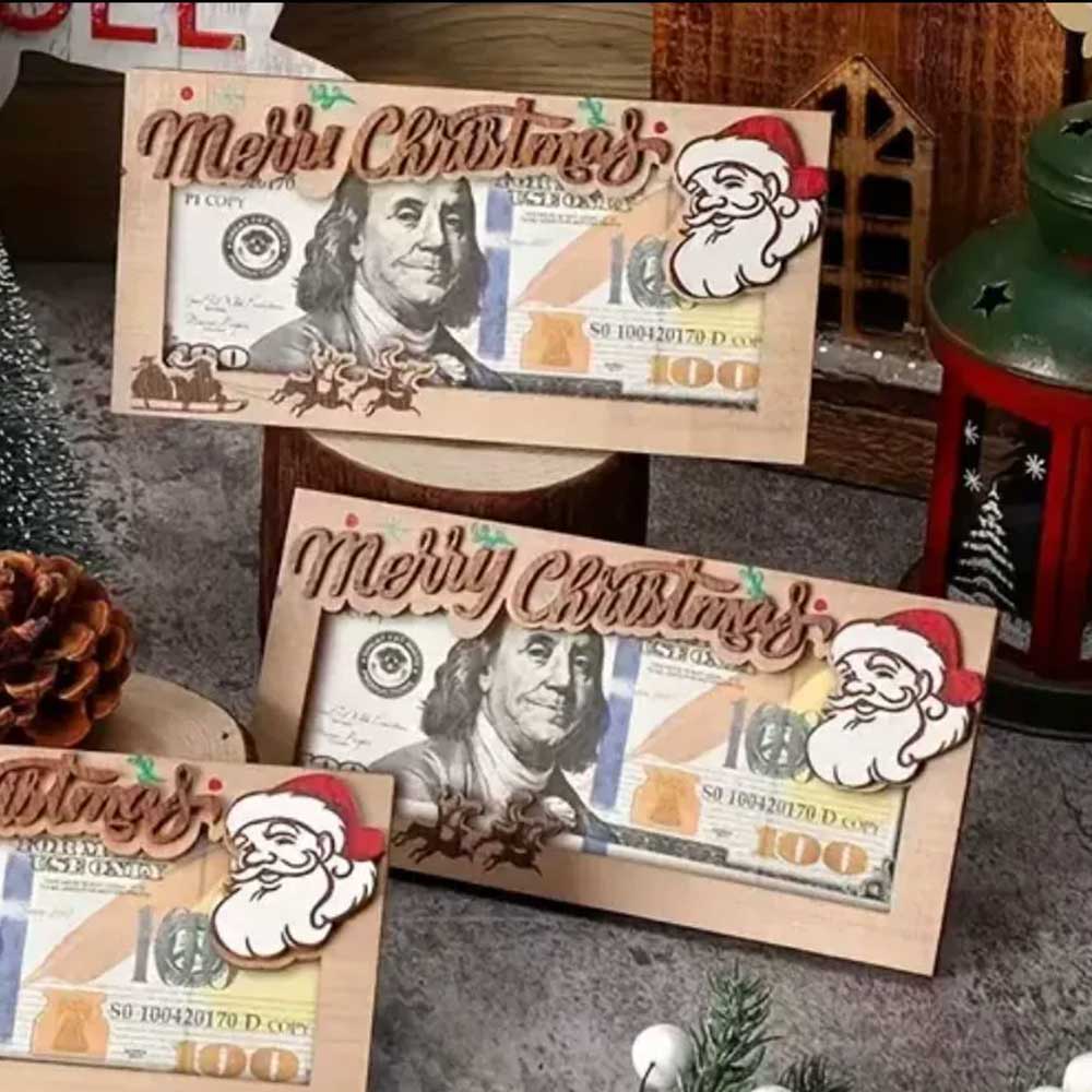 2-Pack Assorted Christmas Money Gift Wallets with Envelopes - Cute Holiday Cash Holder & Card Organizer