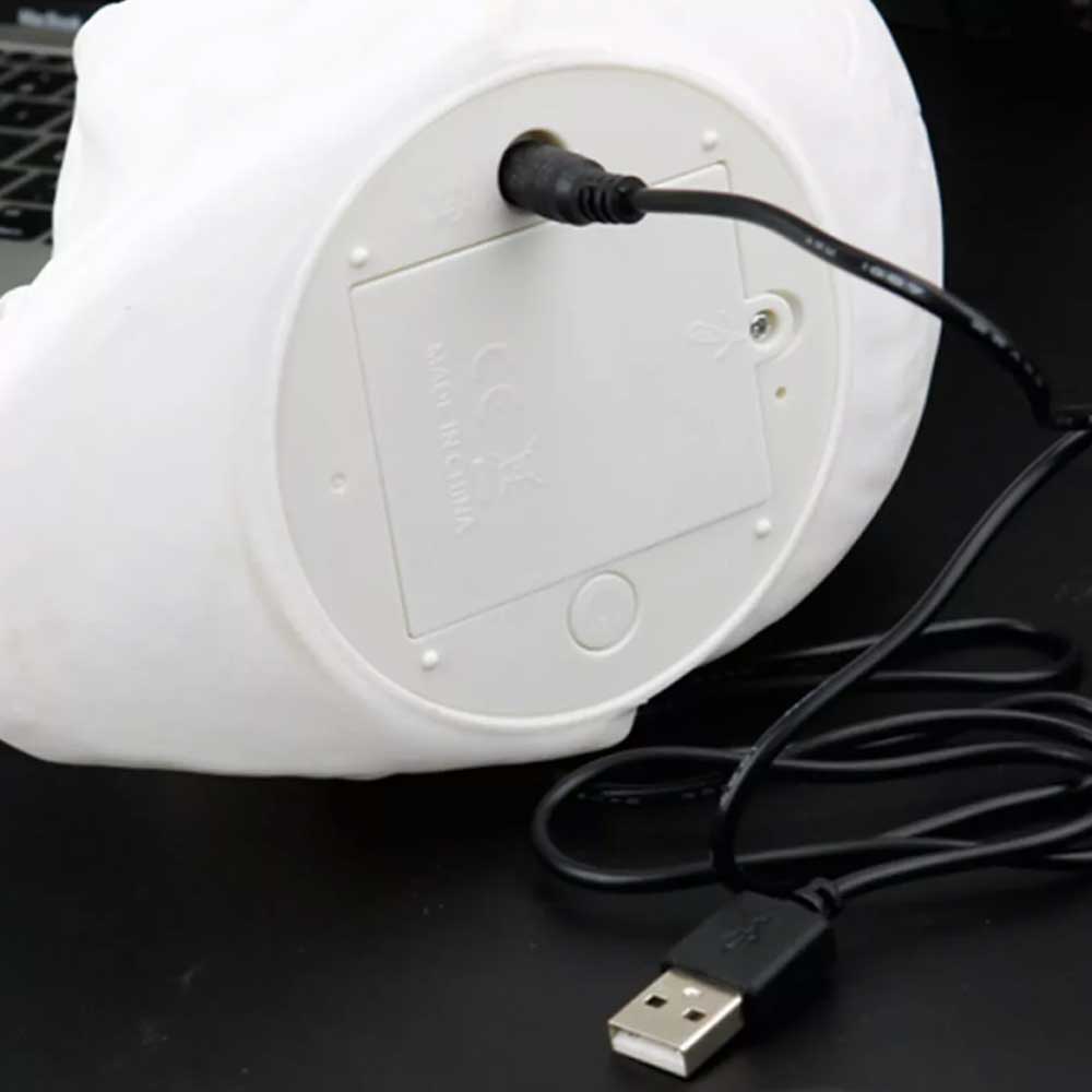 Skull Head LED Night Light 7 Color Bedside Touch Table Lamp USB Remote Control