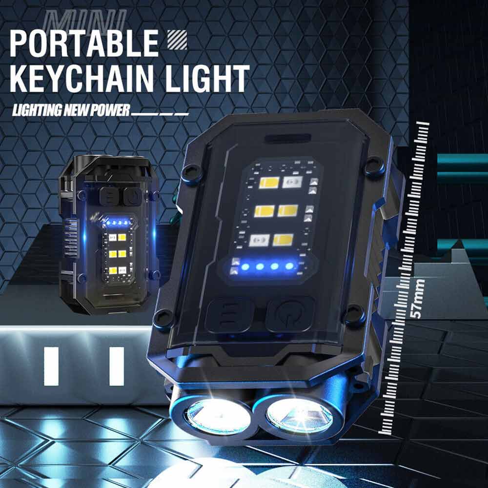 Mini Super Bright Flashlight Keychain Light Pocket Torch LED Rechargeable Lights