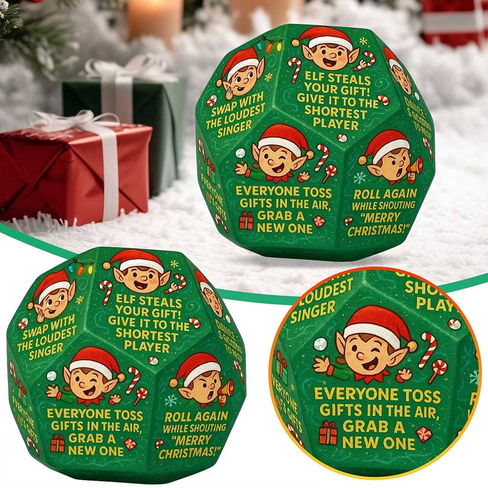 2x Hilarious Gift Exchange Dice Game - Fun Christmas Party Game & Stocking Stuffer