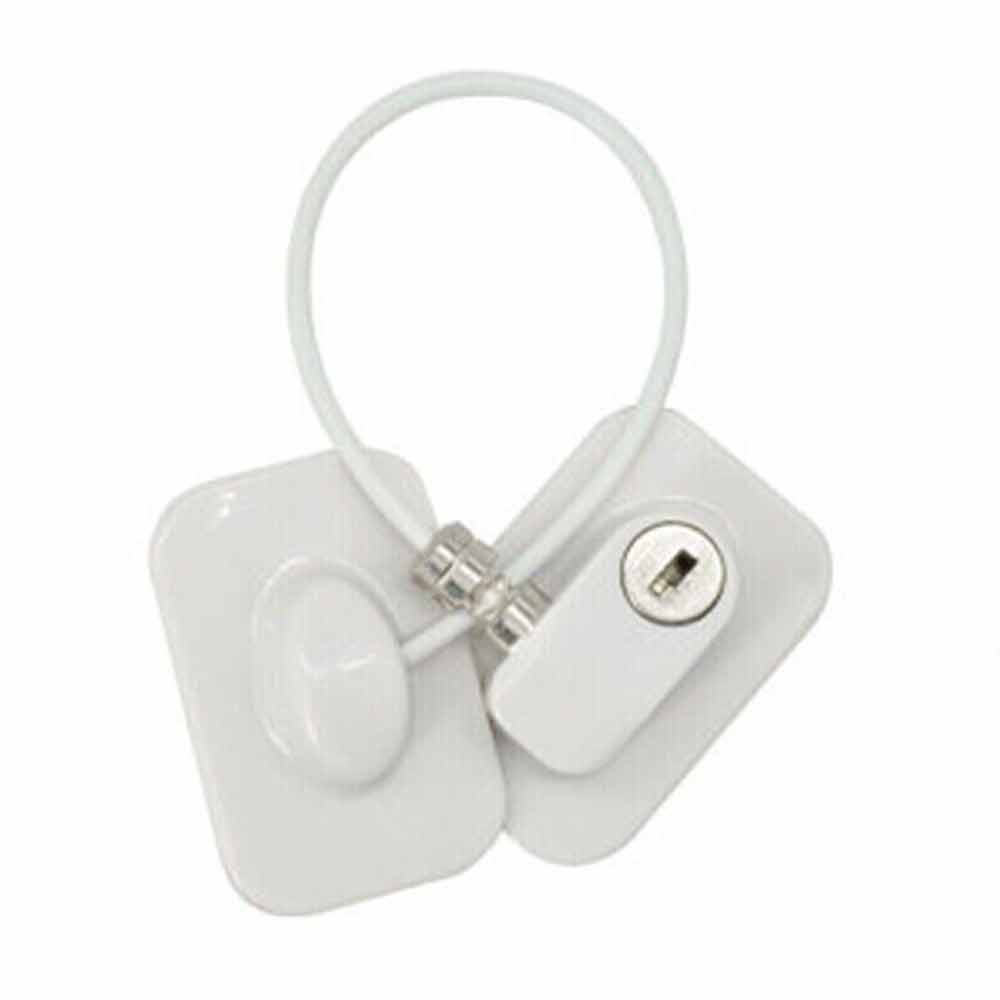 Refrigerator Fridge Lock with 2 Keys Child Safety Childproof Lock for Cabinet Drawers Door Window