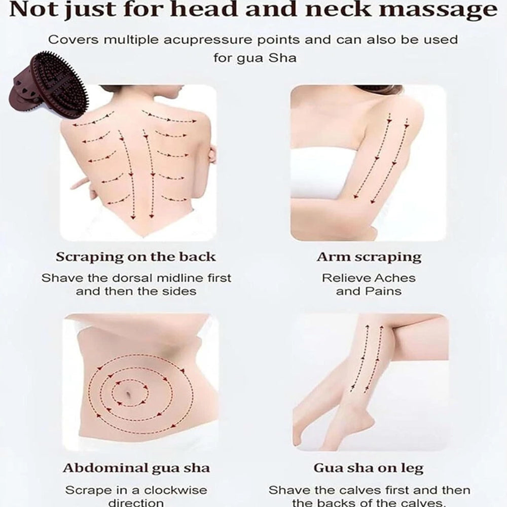 2-Piece Meridian Therapy Massage Brush Set | Acupressure Body Brush for Back, Arms & Legs
