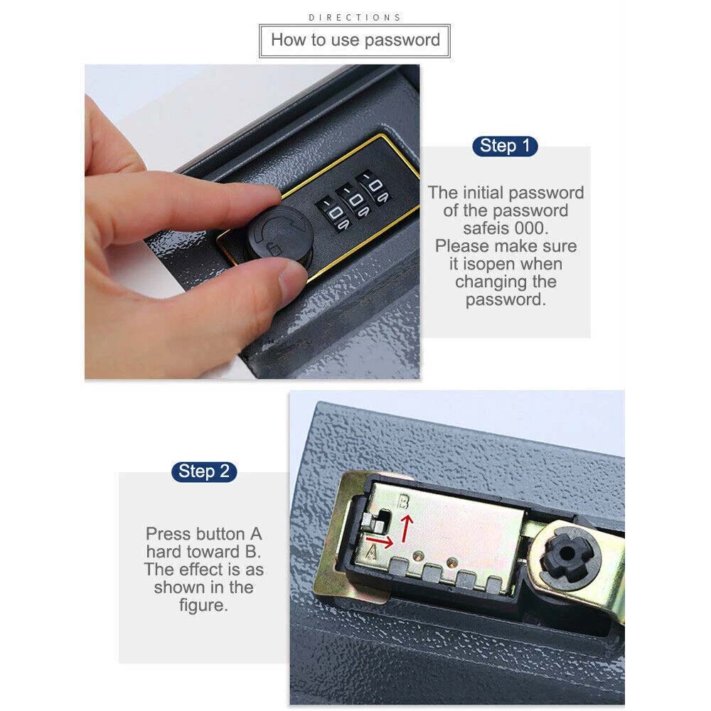 Portable Hidden Safe Book – Combination Lock Book Safe, Secret Storage Box (18cm)