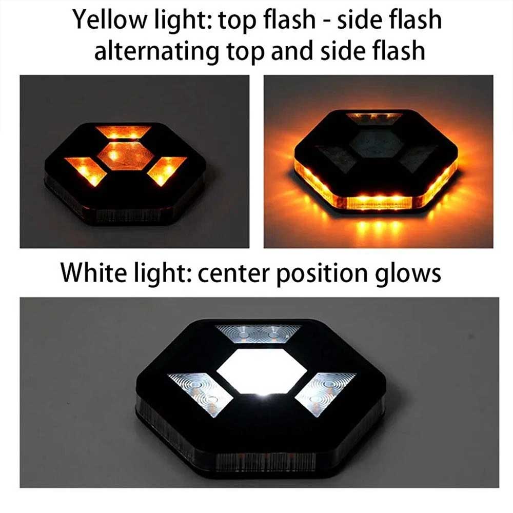 360° Rotating LED Magnetic Car Warning Light - Rechargeable Flashing Safety Beacon