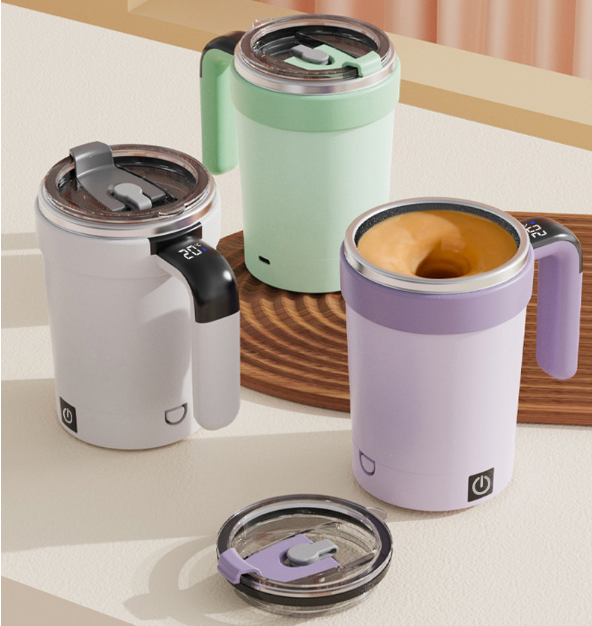 Automatic Stirring Cup Magnetic Mixer Stainless Steel Coffee Mug Self-Mixing Cup for Coffee, Protein Shakes & Drinks