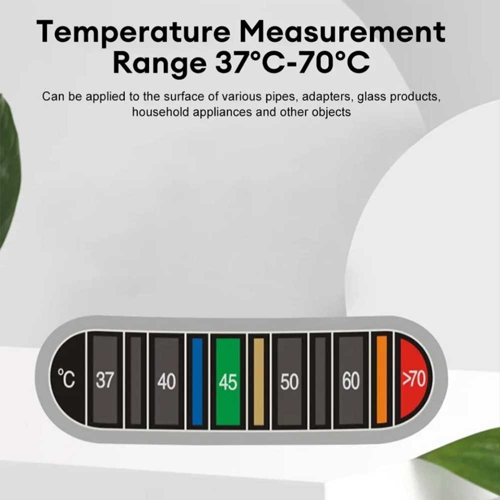 Milk Jug Temperature Strip – 37–70°C Sticker for Coffee Latte Art Frothing