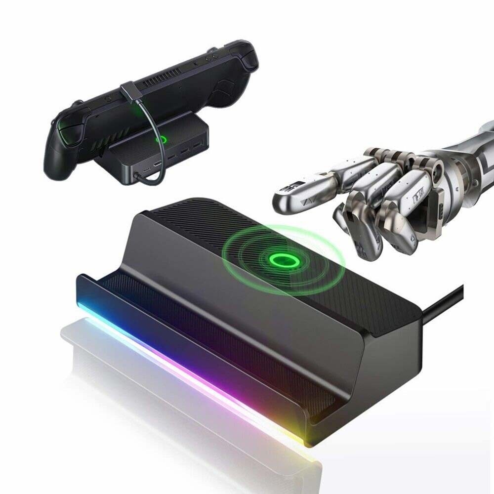 5in1For Steam Docking Station USB2.0 for Valve Steam Deck Charging with HDMI TV