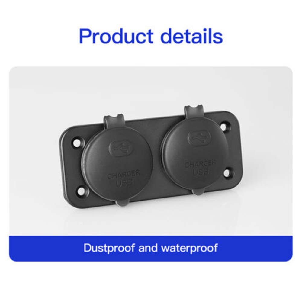 12-24V Car Charger Adapter Mount Panel 2x QC 3.0 + 2x PD Fast Dual Type-CUSB