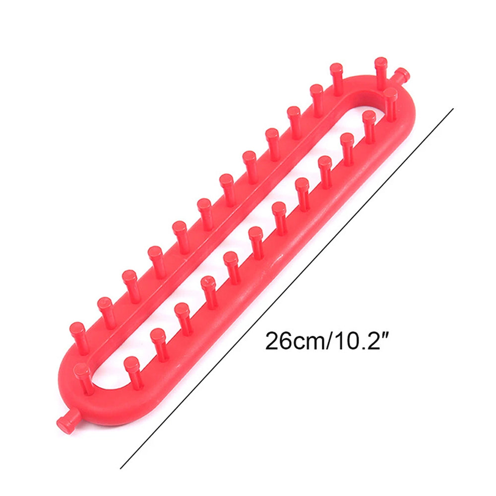 26CM Red Scarf Knitting Loom Kit - DIY Sewing Needle Craft Tool Set
