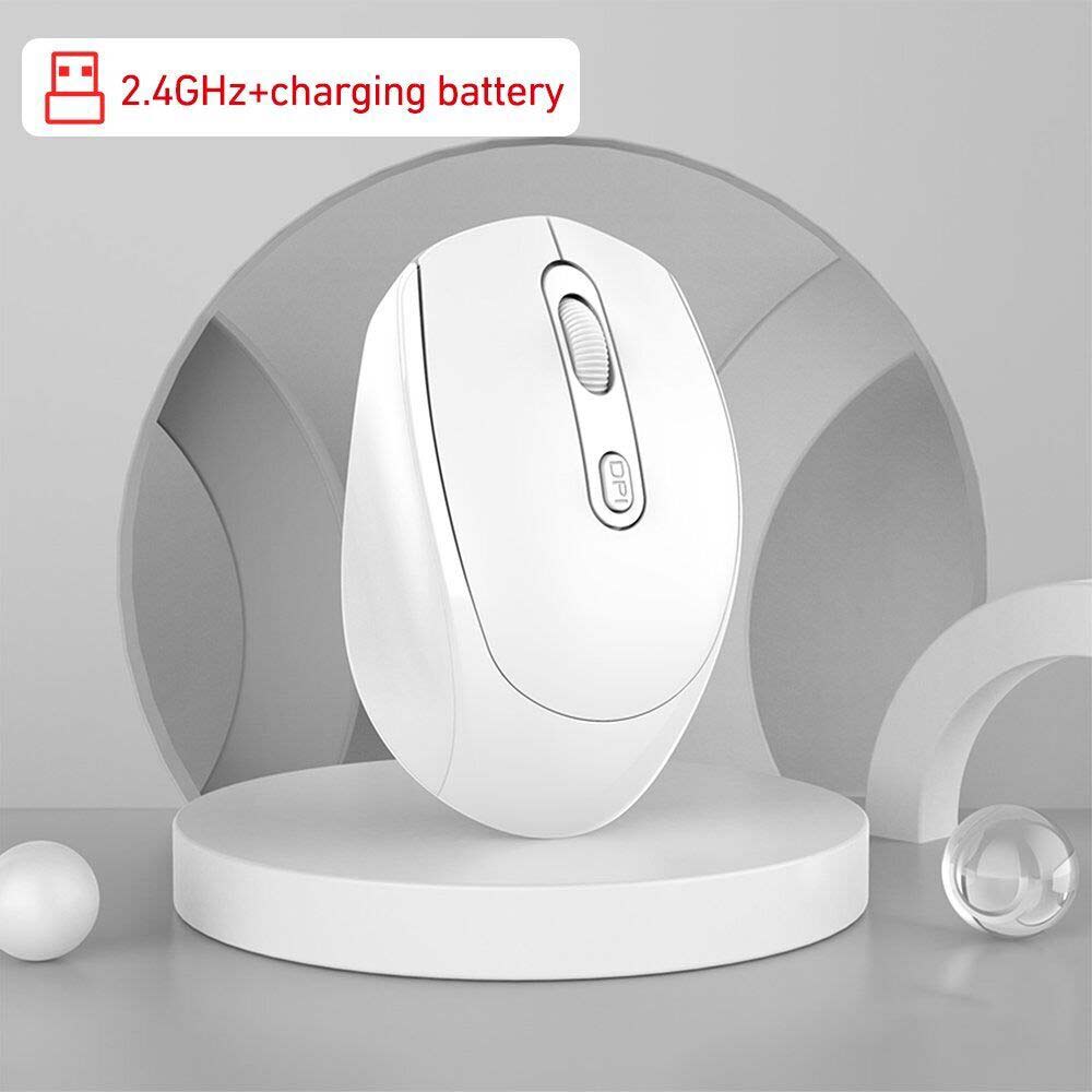 2.4GDual Mode Wireless Bluetooth Mouse Rechargeable Silent Ergonomic forLaptopPC