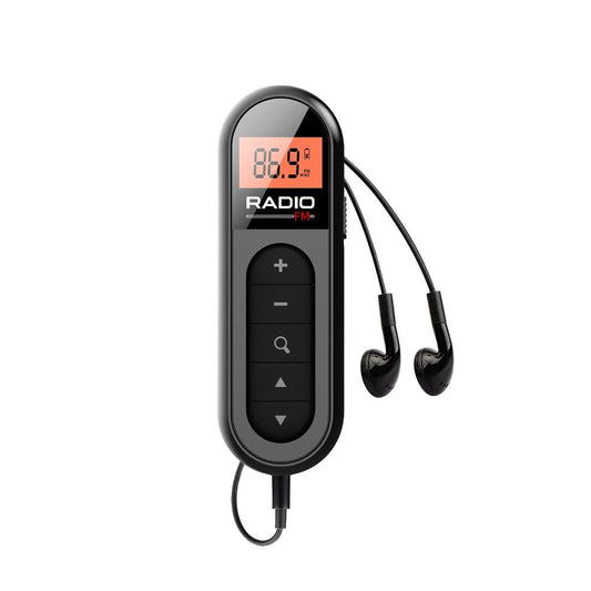 Mini FM Radio – Portable Clip-On Rechargeable Radio for Meeting, Tour Guide, Racing & Sports