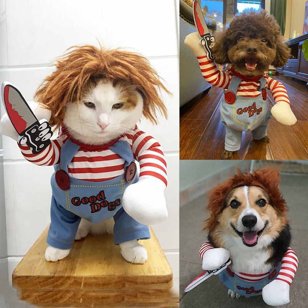 3PCS Halloween Pets Costume Movie Pet Creative Funny Dog Pet Clothes for Dogs