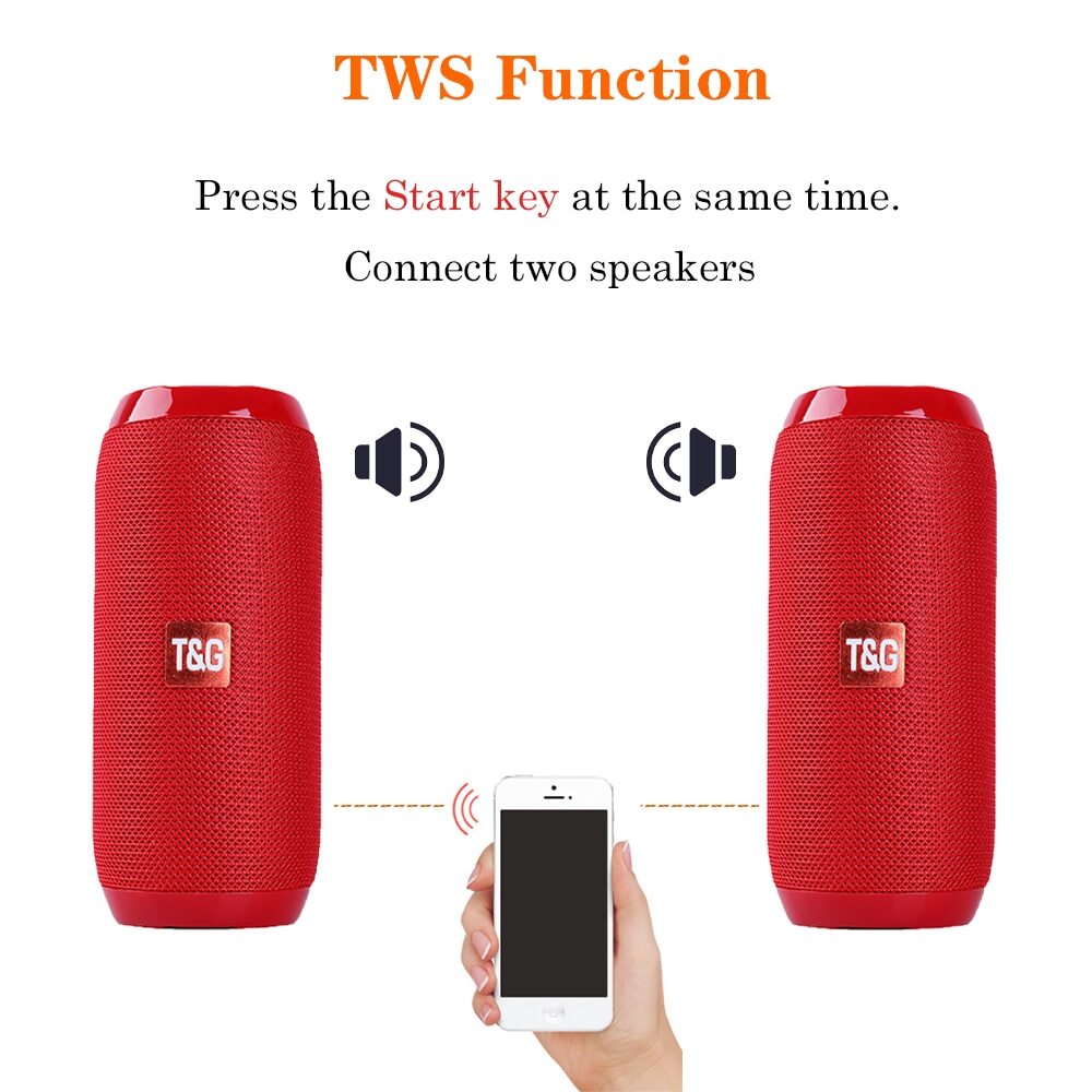 Portable Wireless Bluetooth USB Speaker – Mini Outdoor Speaker with TF Card & FM Radio