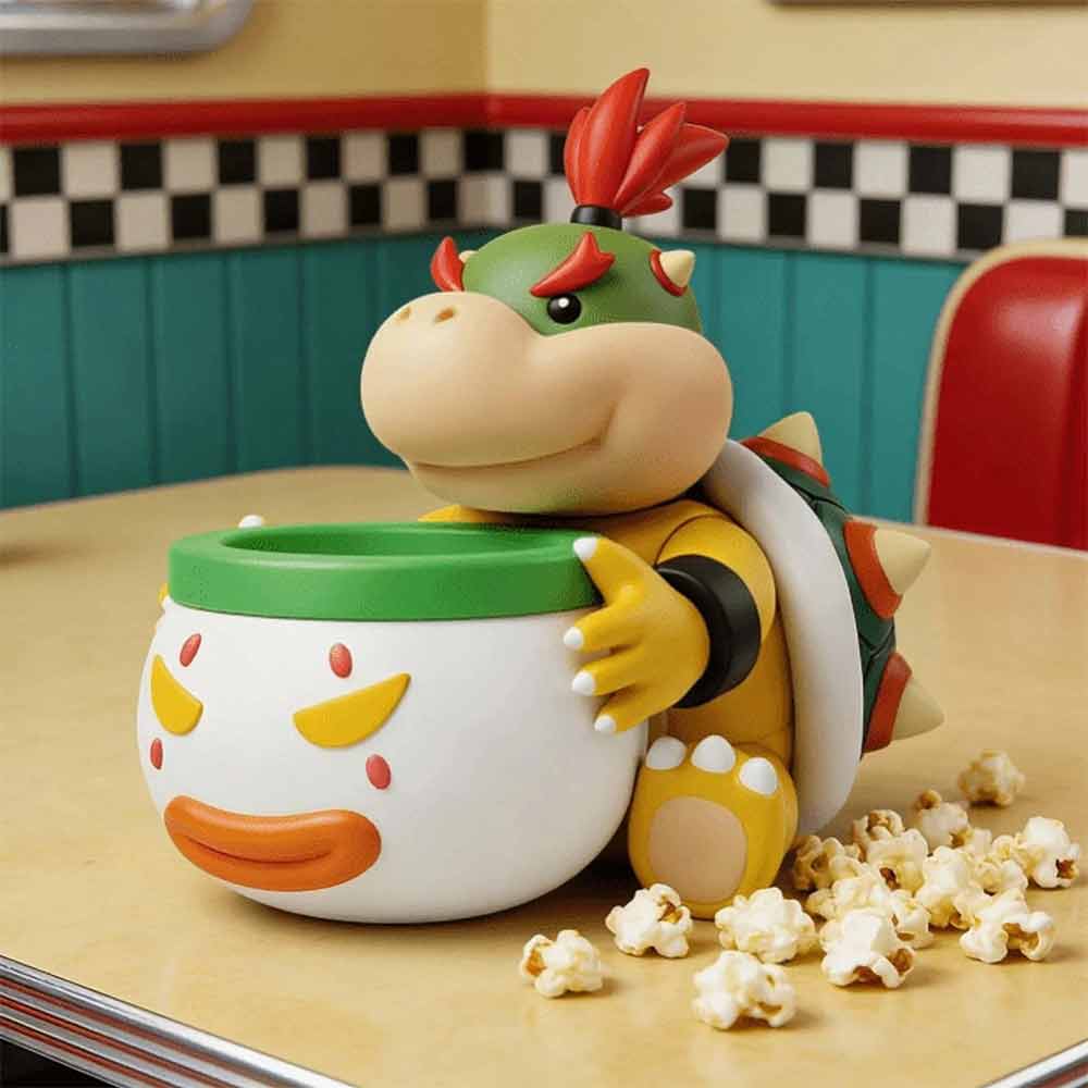 Easy to Clean Popcorn Bucket – Dinosaur Egg Design for Movie & Game Nights