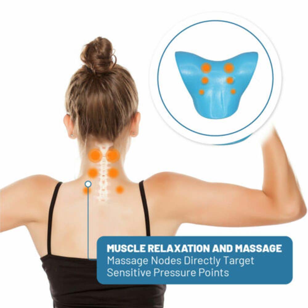 Neck Traction Pillow Cloud Shape Neck Stretcher Cervical Massage Pain Relief