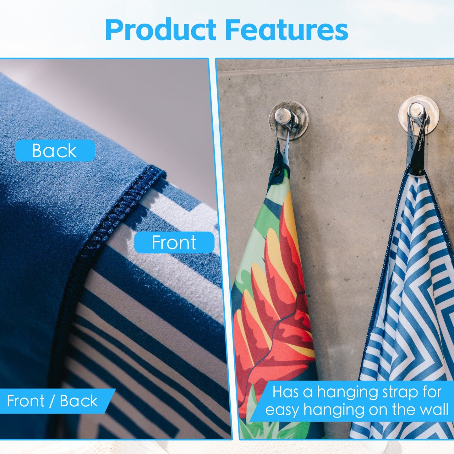 Lazy Dayz Quick Drying Sand Free Beach Towel - Mossman