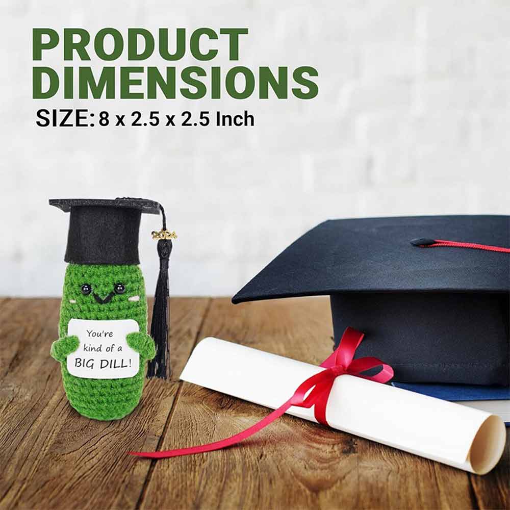 Handmade Graduation Gift Emotional Support with Graduation Hat Handmade Crochet