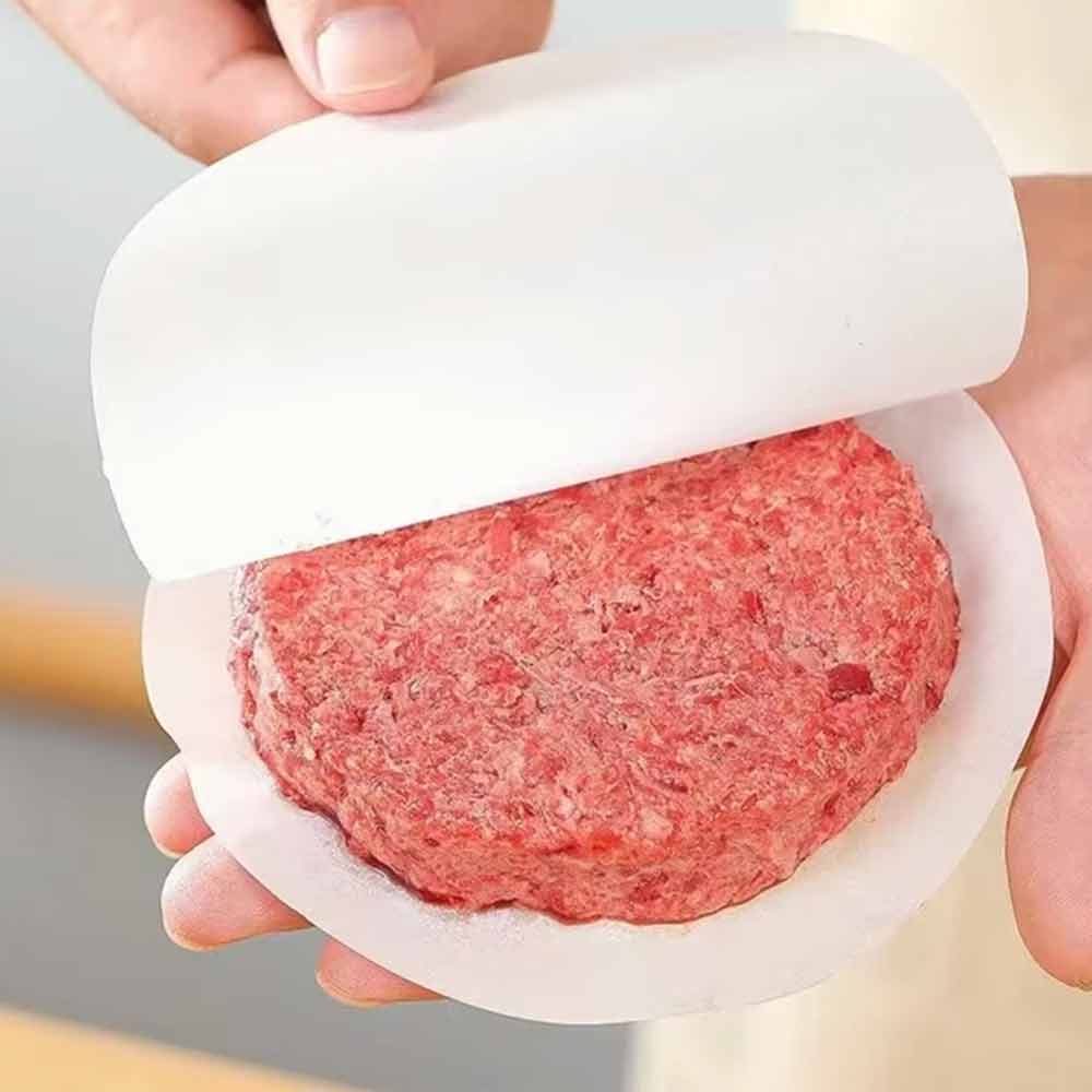 100 Pcs Non-Stick Wax Discs – 12cm Hamburger Burger Patty Wax Papers, Round