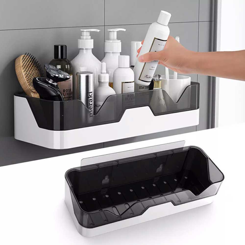 Self Adhesive Bathroom Shower Caddy Shelf Rack Storage Organiser & Wall Sticker