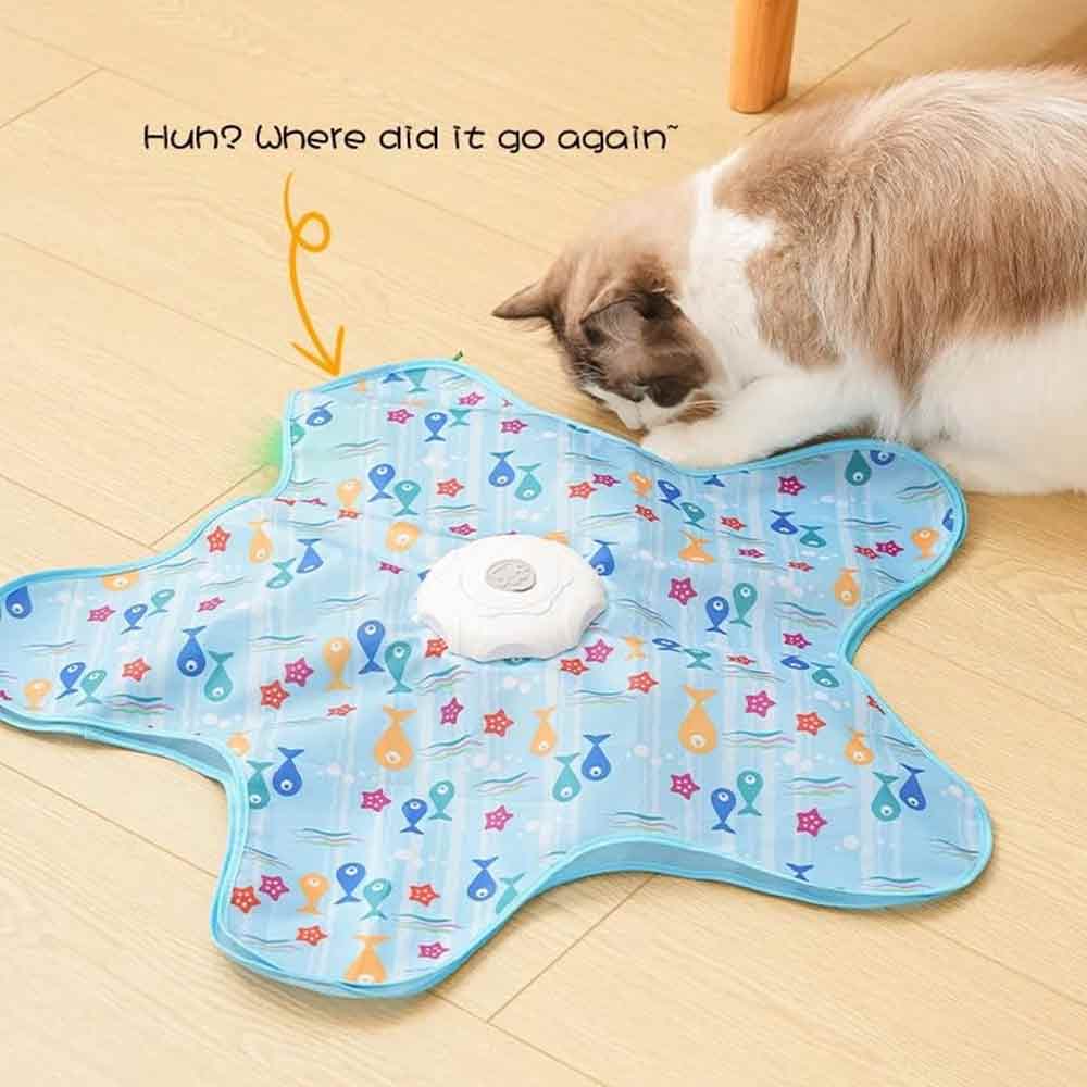 Interactive Cat Hunting Toy – Automatic Moving Feather with Mouse Sounds, USB