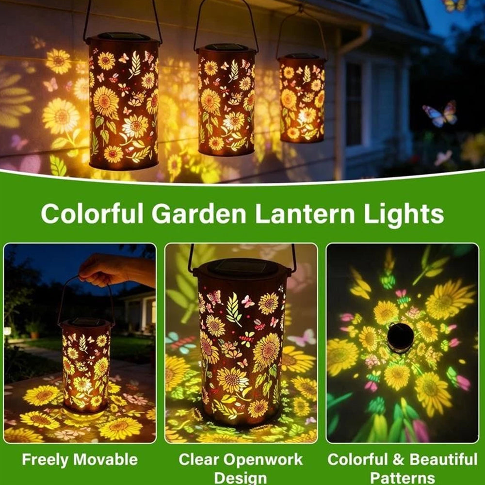 Sunflower Solar Lantern – Outdoor Waterproof Hanging Light for Garden, Yard & Patio