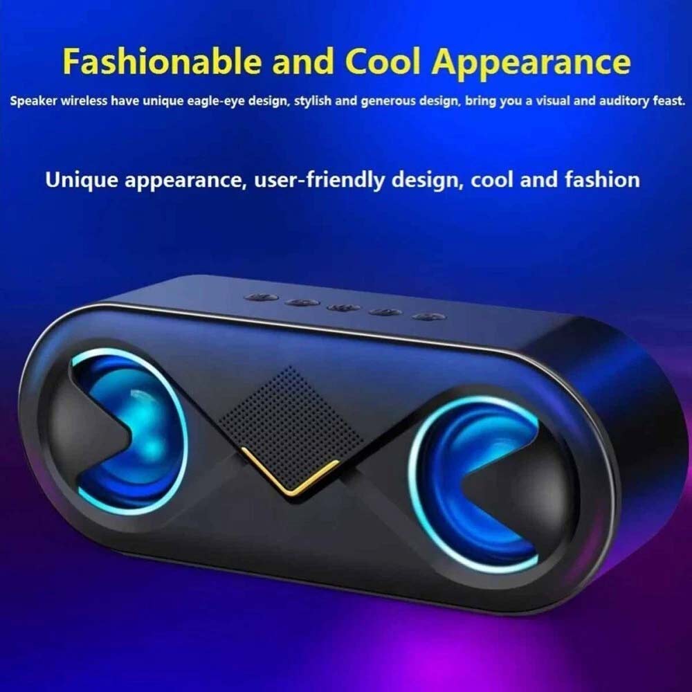 High Bass Ultra Loud Bluetooth Speaker - Portable Wireless Outdoor Speaker, Black