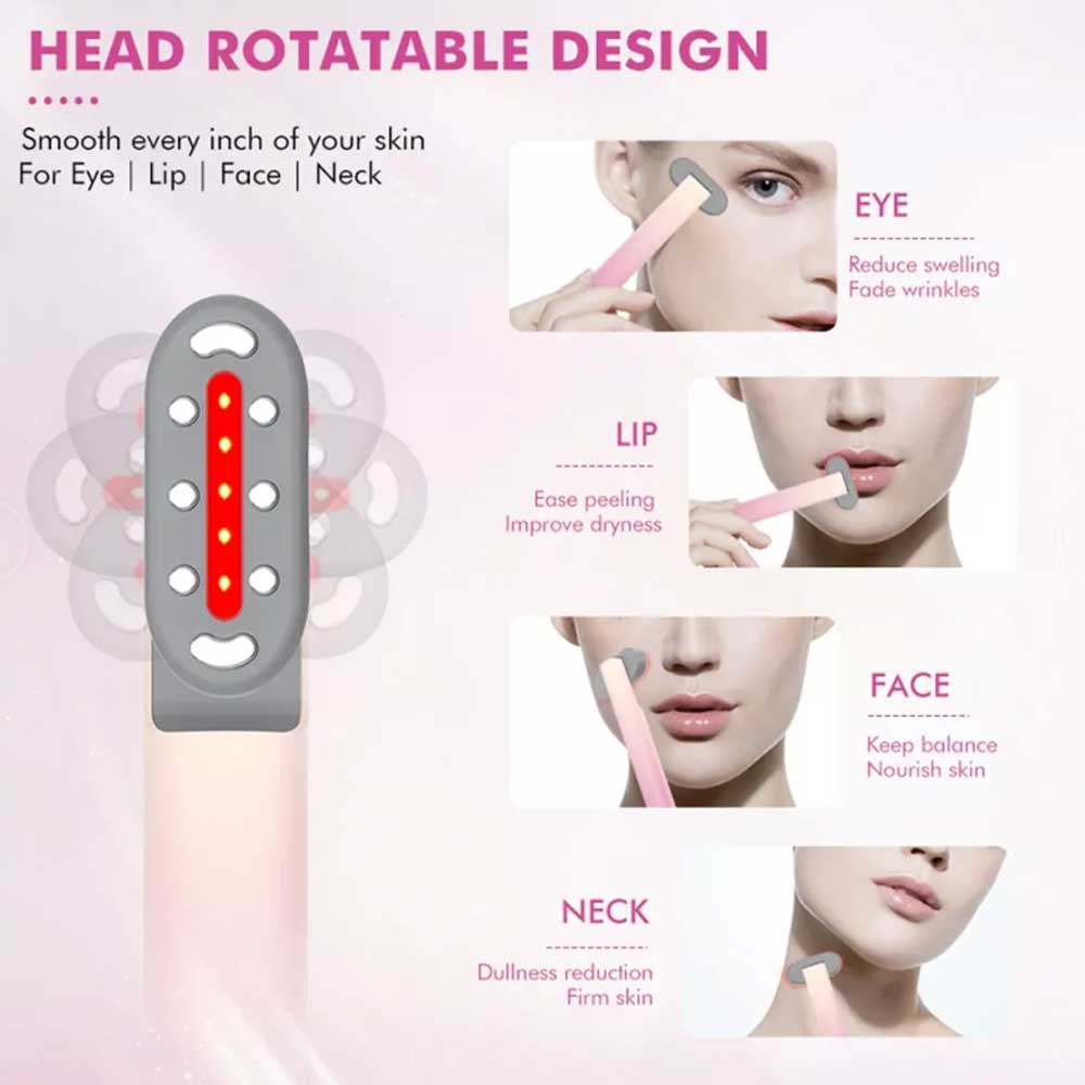M5 4-in1 Facial Wand LED Red Light Therapy Massage for Skin Care and Anti-Aging
