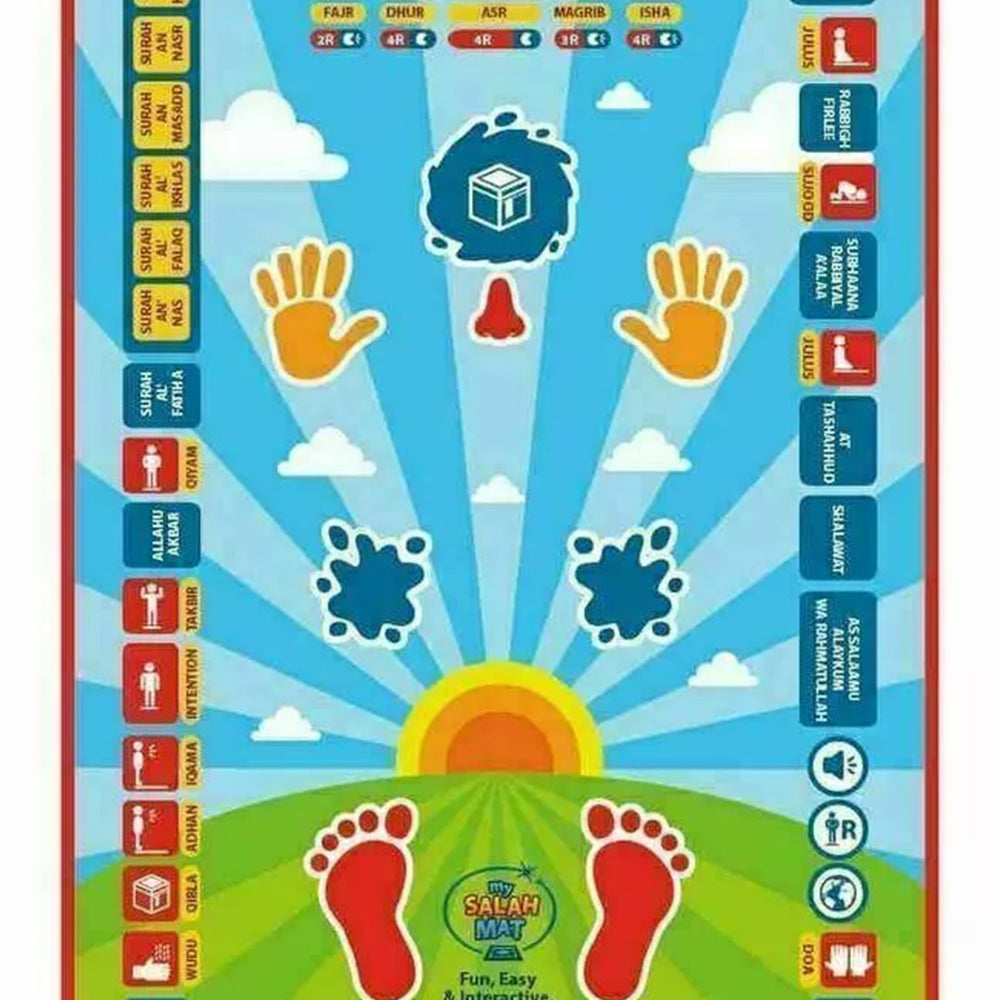 Salah Mat-Interactive Educational Prayer Mat-Muslim Islamic My Dua Quran Kids