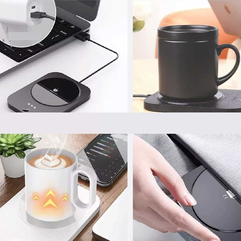 3 Levels Smart USB Coffee Mug Warmer Tea Milk Cup Heater Pad Heating Plate