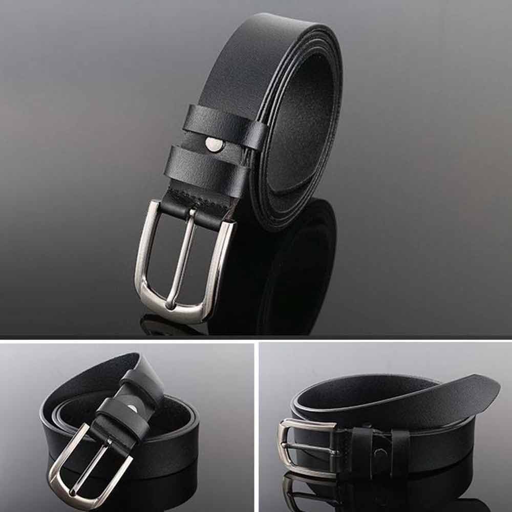 Mens Genuine Full Grain Leather Men's Belt Casual 125CM